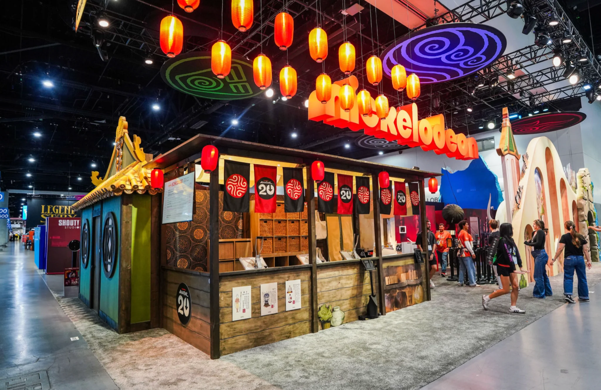 SDCC 2025 Nickelodeon booth lanterns